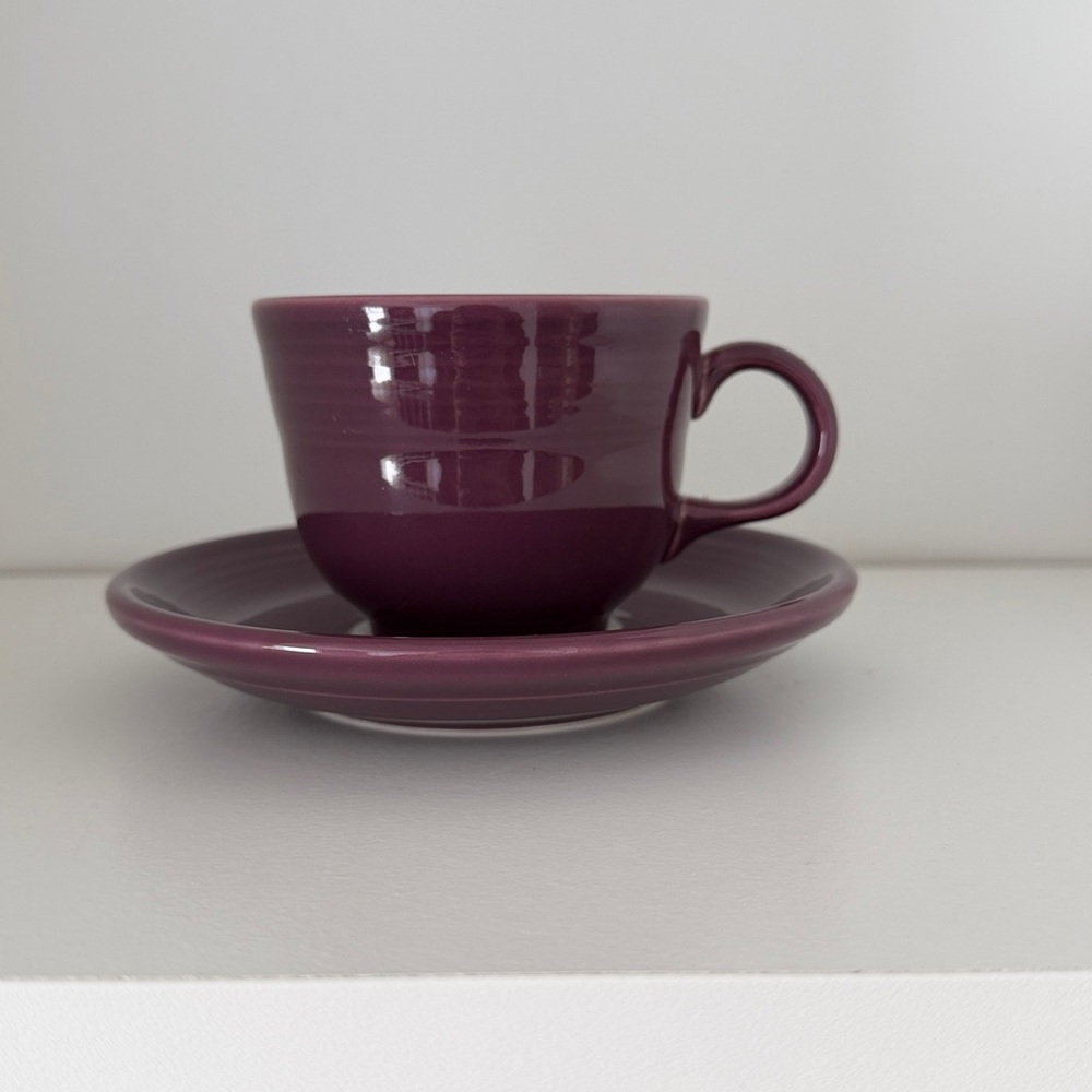 Fiesta Dishes FiestaWare Heather Teacup Saucer Set - RETIRED Homer Laughlin Co